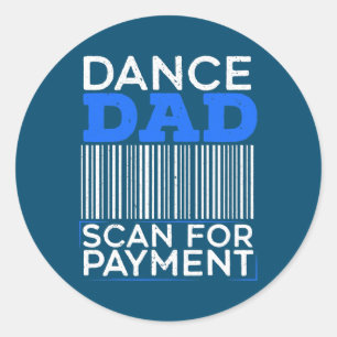 Sticker Rond Mens Dance Papa numérise pour la conception de pai