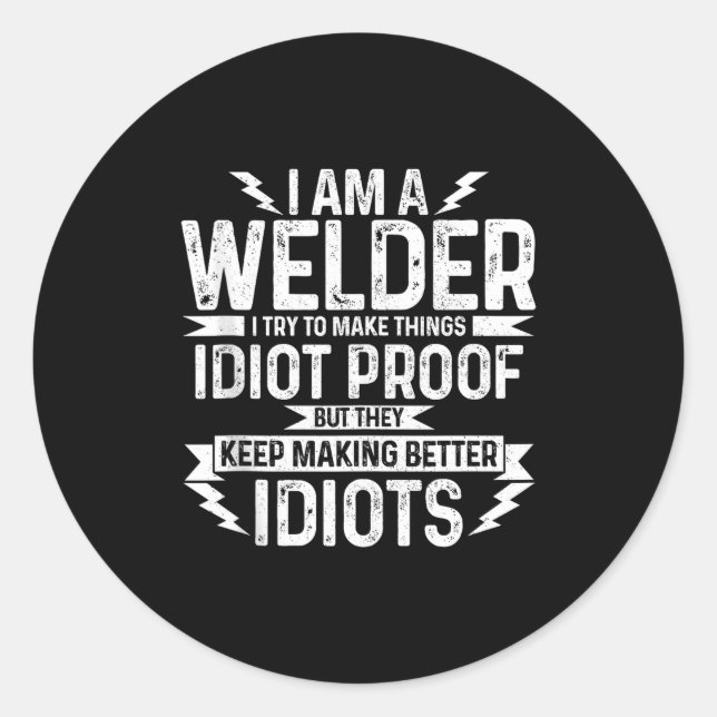 Sticker Rond Mens Funny Welder &amp; Apparel Tank Top  (Devant)
