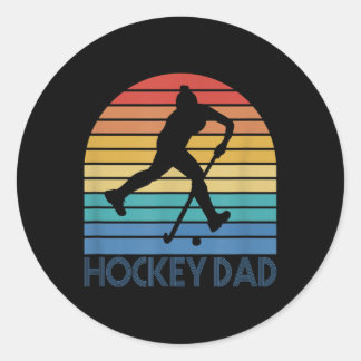 Sticker Rond Mens Hockey Dad Field Hockey Player Father Coach V