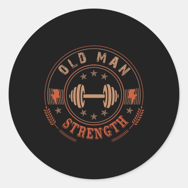 Sticker Rond "Mens Old Man" (Devant)