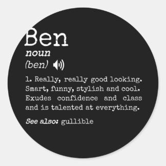 Sticker Rond Mens Prank Prénom Signification Dictionnaire