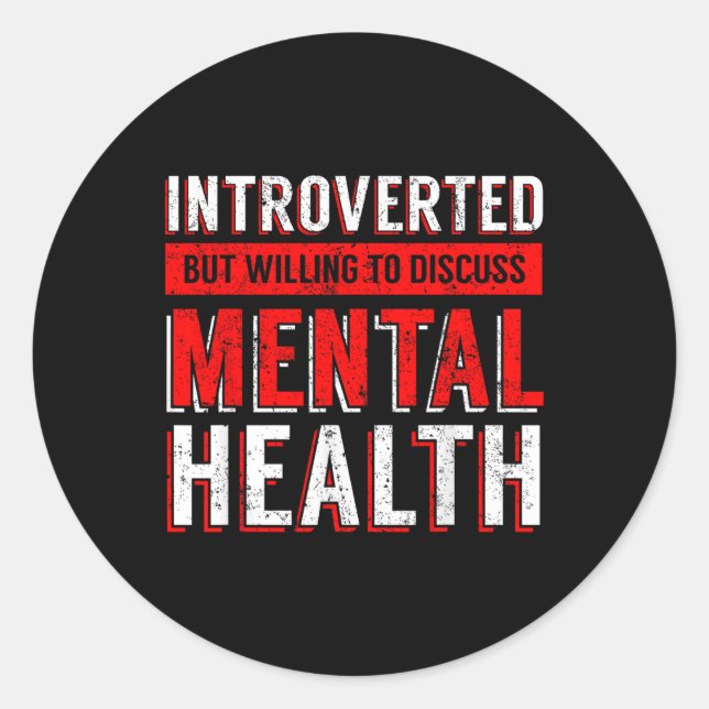 Sticker Rond Mental Health Awareness Depression  (Devant)