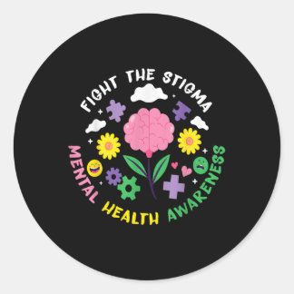 Sticker Rond Mental Health Awareness Depression Suicide Prevent