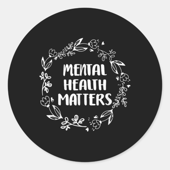 Sticker Rond Mental Health S Awareness Suicide Prevention  (Devant)