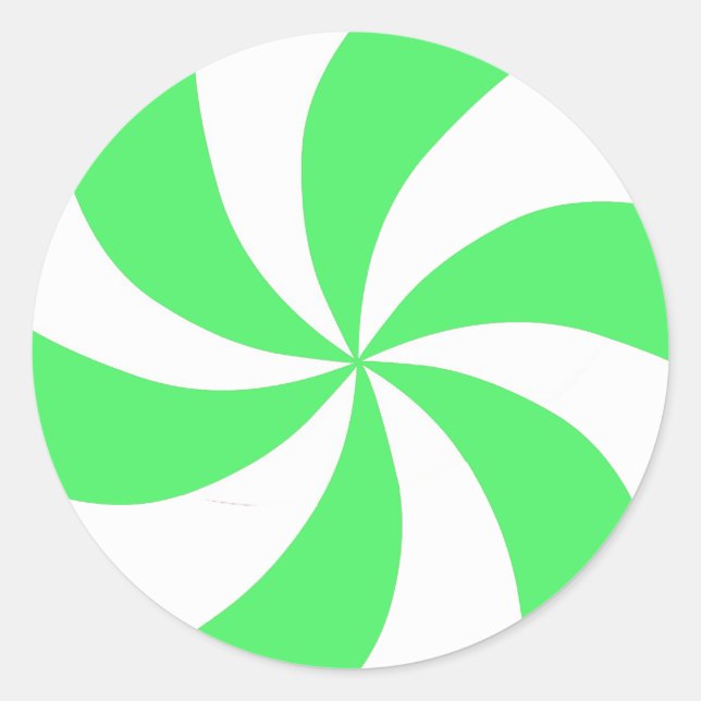 Sticker Rond Menthe verte (Devant)