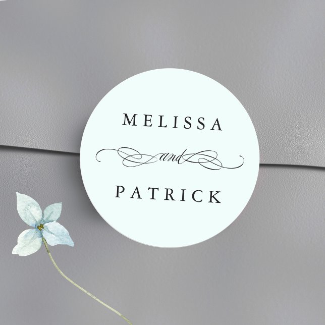 Sticker Rond Mention Mariage tourbillonnant Et Script (Créateur téléchargé)