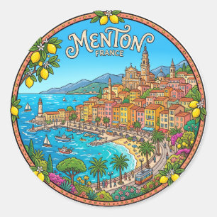 Sticker Rond Menton France