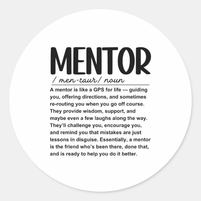 Sticker Rond Mentor (Devant)