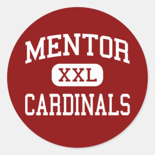Sticker Rond Mentor - Cardinaux - Lycée - Mentor Ohio