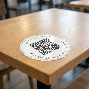Sticker Rond Menu de table du café QR Code