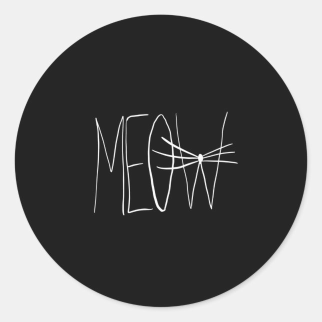 Sticker Rond Meow (Devant)