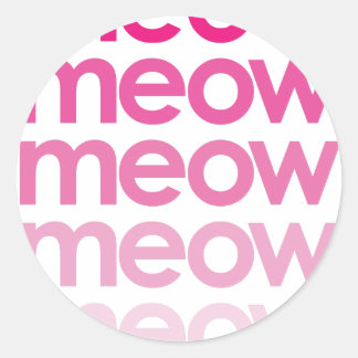 Sticker Rond meow meow meow meow