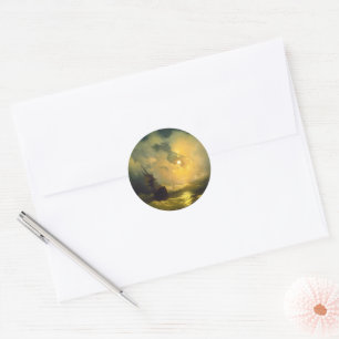 Sticker Rond Mer orageuse la nuit, Aivazovsky