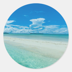 Sticker Rond Mer tropicale bleue, Palau