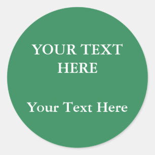 Sticker Rond Mer Vert Plaine Élégant Moderne Minimaliste