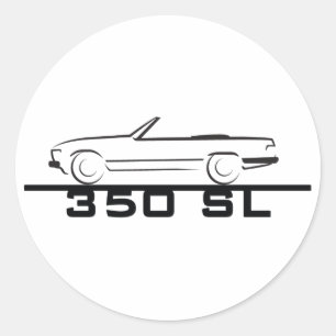 Sticker Rond Mercedes 350 SL Type 107