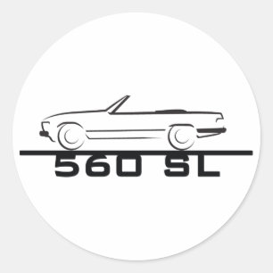 Sticker Rond Mercedes 560 SL Type 107