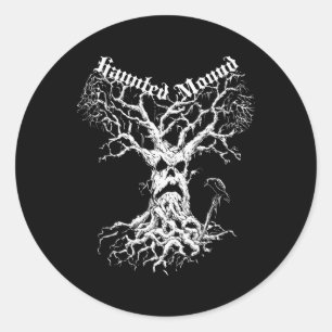 Sticker Rond Merch du séminaire. Créez Un Arbre Fantôme. Haunte