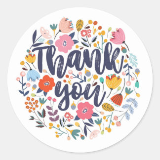 Sticker rond Merci