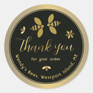 Sticker Rond Merci Apiaire personnalisé pour votre commande Pet