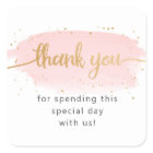 Merci aquarelle or rose