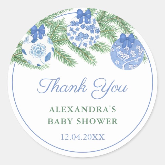 Sticker Rond Merci Aquarelle Vacances Baubles Douche Favoriser (Devant)