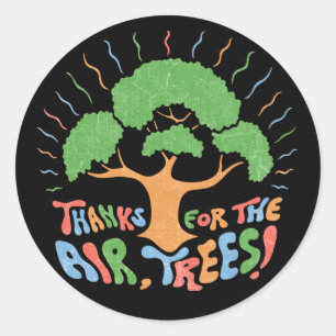 Sticker Rond Merci, Arbres !
