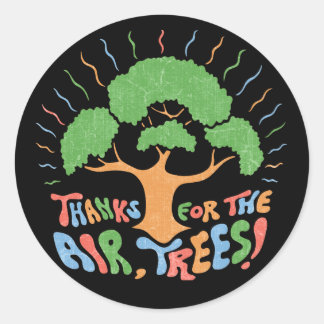 Sticker Rond Merci, Arbres !