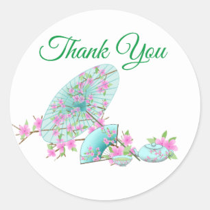 Sticker Rond Merci asiatique