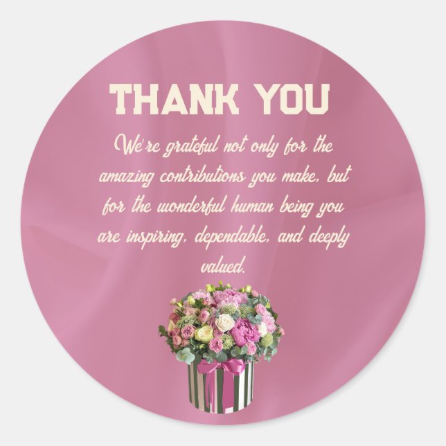 Sticker Rond Merci aux professionnels administratifs (Devant)