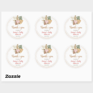 Sticker Rond Merci | BABY SHOWER