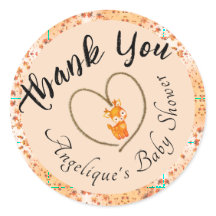 Merci Baby shower Automne Motif & Couleur