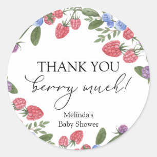 Sticker Rond Merci beaucoup Berry Douche