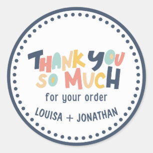 Sticker Rond Merci beaucoup pour votre commande