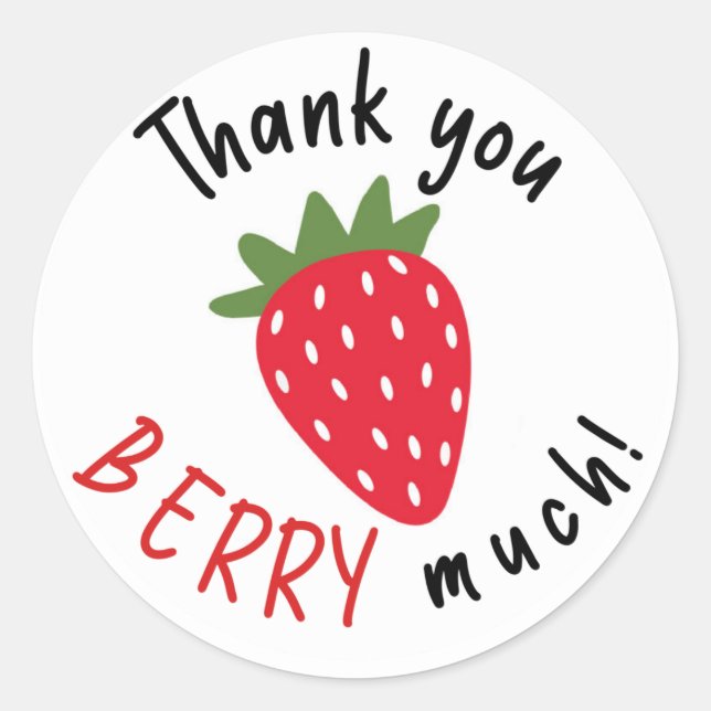 Sticker Rond Merci Berry (Devant)