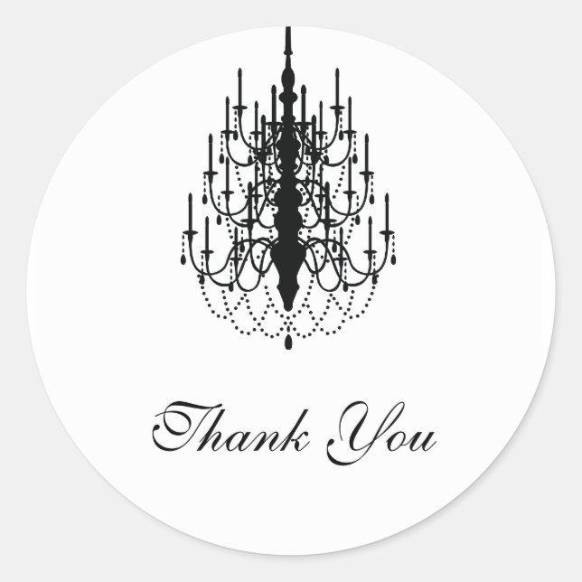 Sticker Rond merci chandelier phoque (Devant)