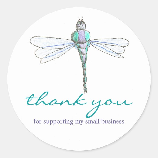 Sticker Rond Merci client pour le soutien aux petites entrepris (Devant)