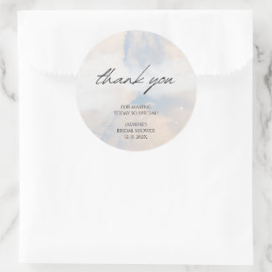 Sticker Rond Merci Cloud 9 Pastel Gradient Bridal Shower
