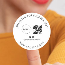 Merci Custom Company Logo QR Code Social Media
