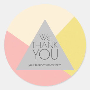 Sticker Rond Merci d'affaires - Pastels géométriques