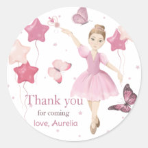 Merci d'anniversaire rose Ballerina