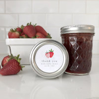 Merci de Baby shower de confiture de fraise rose H