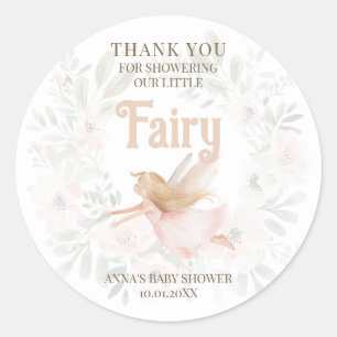 Sticker Rond Merci de Baby shower de farine de Blonde