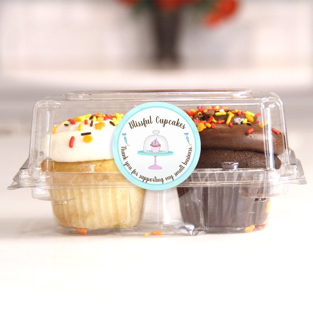Sticker Rond Merci de boulangerie Cupcake Cookie pour support (Créateur téléchargé)