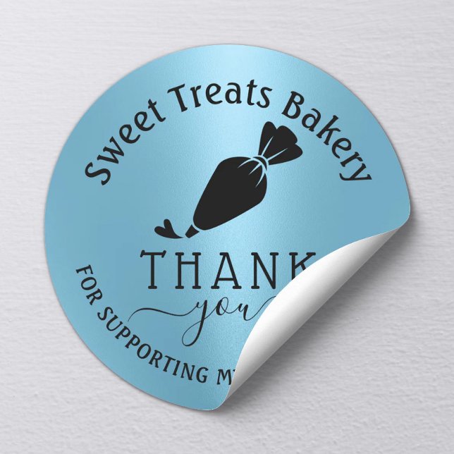 Sticker Rond Merci De Boulangerie Cupcake Pour Votre Commande B (Créateur téléchargé)