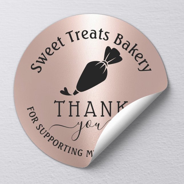 Sticker Rond Merci De Boulangerie Cupcake Pour Votre Commande R (Créateur téléchargé)