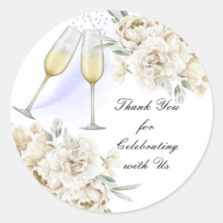 Sticker Rond Merci de célébrer avec nous