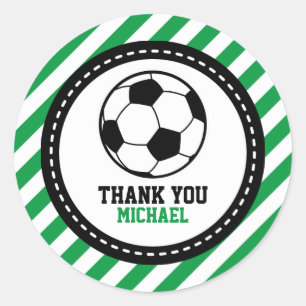 Sticker Rond Merci de football favori du groupe de football