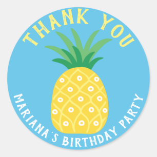 Sticker Rond Merci de fruits à l'ananas Tutti