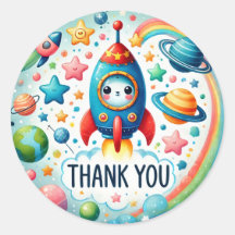 Merci de fusée spatiale mignonne